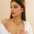 occidental style exaggerating beads necklace woman all-Purpose beads Metal textured drop Collar