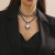 occidental style temperament velvet chain samll wind necklace  retro love all-Purpose Double layer chainnec