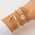 occidental style  Metal wind mash up chain all-Purpose bangle  geometry love fashion bracelet