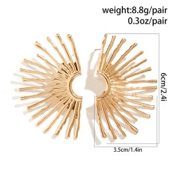 occidental style Earring punk wind brief sector ear stud woman all-Purpose flo..