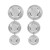 occidental style exaggerating surface geometry Round earrings  Metal wind temperament brief long style earring