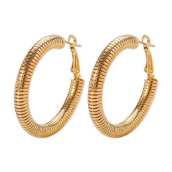 E occidental style geometry pattern twining circle earrings  fashion personali..