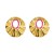 E occidental style stainless steel beads hollow Round earrings  retro ethnic style geometry ear stud