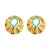 E occidental style stainless steel beads hollow Round earrings  retro ethnic style geometry ear stud