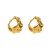 E stainless steel Irregular earrings  wind sector circle ear stud