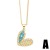 occidental style Pearl love necklace woman temperament all-Purpose embed zircon gilded Peach heart clavicle chainnkb