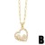 occidental style Pearl love necklace woman temperament all-Purpose embed zircon gilded Peach heart clavicle chainnkb