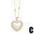 occidental style Pearl love necklace woman temperament all-Purpose embed zircon gilded Peach heart clavicle chainnkb