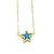 occidental style fashion Five-pointed star necklace woman personality creative gilded enamel clavicle chainnkq