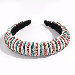  fashion Rhinestone Headband brief all-Purpose Stripe color beads Headband fas..