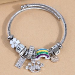 fashion conciseOL concise flash diamond crown temperament lady bangle