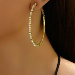6.0cm concise circle flash diamond temperament lady circle