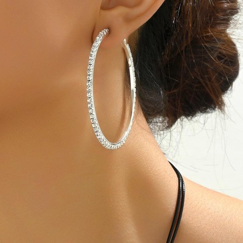 6.0cm concise circle flash diamond temperament lady circle
