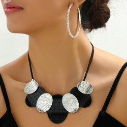 occidental style fashion concise Oval accessories necklace concise circle earr..