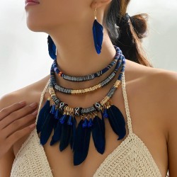  fashion Bohemia noble wind elegant feather crystal all-Purpose temperament ex..