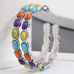 occidental style fashion retro noble turquoise accessories temperament woman e..
