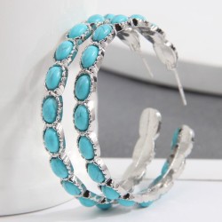 occidental style fashion retro noble turquoise accessories temperament woman e..