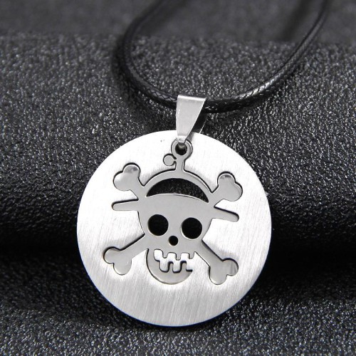 fashion skull Round stainless steel pendant man necklace