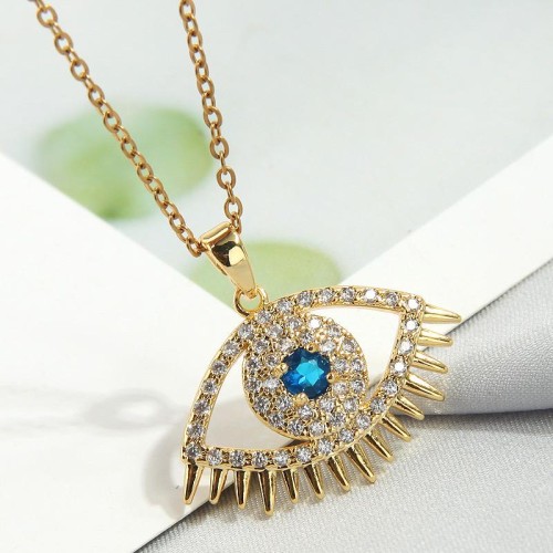 fashion sweetOL bronze zircon personality lady necklace
