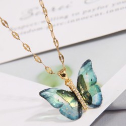 fine Korean style fashion sweetOL bronze fine butterfly  personality woman nec..
