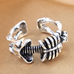 fashion retro skull personality woman opening ring