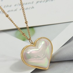 fine fashion sweetOL love Shells titanium steel personality woman necklace