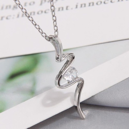 fashion sweetOL bronze embed Zirconium personality woman necklace