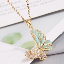 fine Korean style fashion sweetOL bronze embed Zirconium butterfly  temperamen..