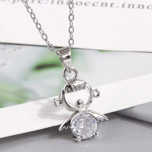fashion sweetOL bronze woman embed Zirconium personality woman necklace