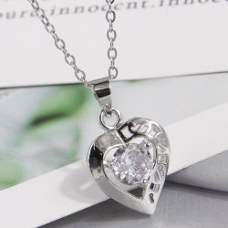 fashion sweetOL bronze love embed Zirconium personality woman necklace