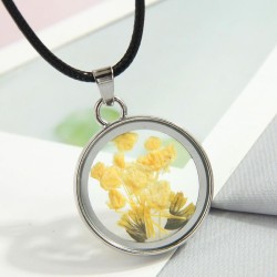 fashion conciseOL flower Round pendant lady personality necklace
