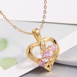 Korean style fashionOL concise bronze embed Zirconium personality lady necklac..