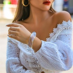 occidental style  exaggeratingins wind Irregular translucent bangle woman  per..