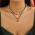 occidental style christmas day necklace set hristmas deer embed chain
