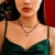 occidental style christmas day necklace set hristmas deer embed chain
