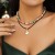 occidental style christmas day necklace set hristmas deer embed chain