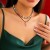 occidental style christmas day necklace set hristmas deer embed chain