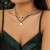 occidental style christmas day necklace set hristmas deer embed chain