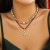 occidental style christmas day necklace set hristmas deer embed chain