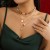 occidental style christmas day necklace set hristmas deer embed chain