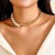 occidental style snake chain punk Collar woman samll chain imitate Pearl all-Purpose necklace
