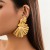 occidental style punk Metal wind silver leaf gold ear stud woman  fashion style leaves earringsearrings