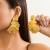 occidental style punk Metal wind silver leaf gold ear stud woman  fashion style leaves earringsearrings