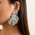 occidental style punk Metal wind silver leaf gold ear stud woman  fashion style leaves earringsearrings