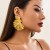 occidental style punk Metal wind silver leaf gold ear stud woman  fashion style leaves earringsearrings