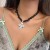 occidental style fashion Irregular gravel cross necklace  brief all-Purpose naturalnecklace