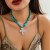 occidental style fashion Irregular gravel cross necklace  brief all-Purpose naturalnecklace