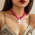 occidental style fashion Irregular gravel cross necklace  brief all-Purpose naturalnecklace