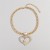occidental style hollow diamond necklace   brief geometry samll chain woman