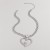 occidental style hollow diamond necklace   brief geometry samll chain woman